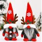 Christmas Ornaments Antler Faceless Creative Gnome Doll Plush Standing Table Christmas Decoration Supplies