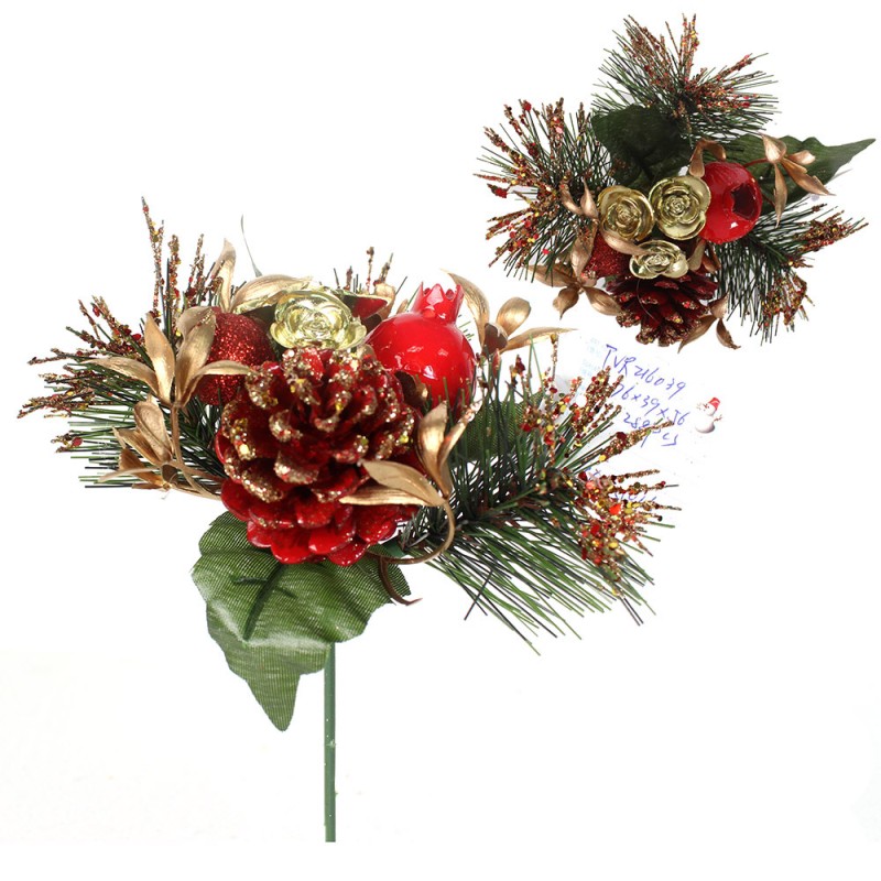 Luxury Plastic Christmas flower pick Christmas decoration supplier Luxury Plastic Christmas flower pick Christmas decoration supplier