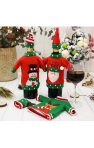 New year's merry Christmas decor wine bottle decoration cover bag holiday christmas gifts christmas decoration supplies