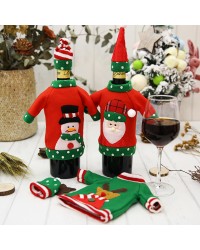 New year's merry Christmas decor wine bottle decoration cover bag holiday christmas gifts christmas decoration supplies