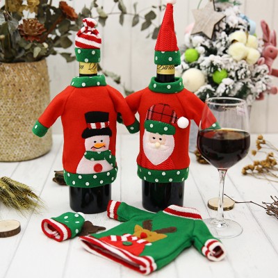 New year's merry Christmas decor wine bottle decoration cover bag holiday christmas gifts christmas decoration supplies