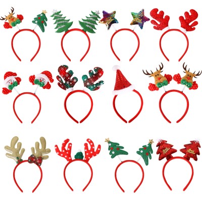 Wholesale New Christmas Headband Hairband Christmas Tree Elk Santa Claus Headband Christmas Party Supplies