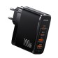 USAMS Trending Products 2022 Multifunction Fast Charging 100W 4 Ports Portable GaN Charger with 100W PD Cable
