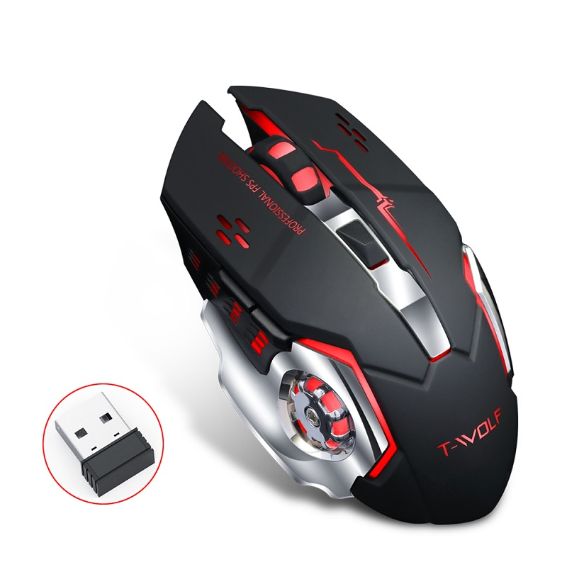 BAJEAL Q13 LED Backlit USB Optical Ergonomic Rechargeable Wireless Mouse for Gaming Laptops Computer Mouse Gamer LOL BAJEAL Q13 LED Backlit USB Optical Ergonomic Rechargeable Wireless Mouse for Gaming Laptops Computer Mouse Gamer LOL