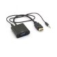 HD 1080P HD to VGA with Audio Cable Converter HDTV TO VGA Male to Female Adapter Cable