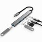 computer accessories type c hub BASIX ABS+Aluminum Alloy PD+USB-C data+USB2.0_2+USB3.0