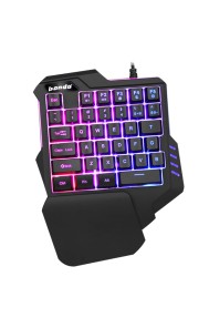 OEM custom notebook pc computer  accessories 2.4g wired mini USB hand gaming keyboard touchpad gaming keyboard