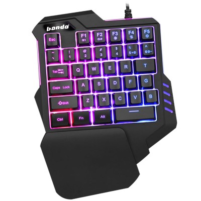 OEM custom notebook pc computer  accessories 2.4g wired mini USB hand gaming keyboard touchpad gaming keyboard
