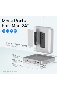 PULWTOP USB-C Hub Adapter Type-C docking station usb hub 3.0 splitter 7 port usb data hub for ssd computer accessories