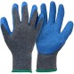 Factory 10 Gauge Polyester Cotton Crinkle Latex Palm Coated Waterproof Safety work Gloves for Garden Construction