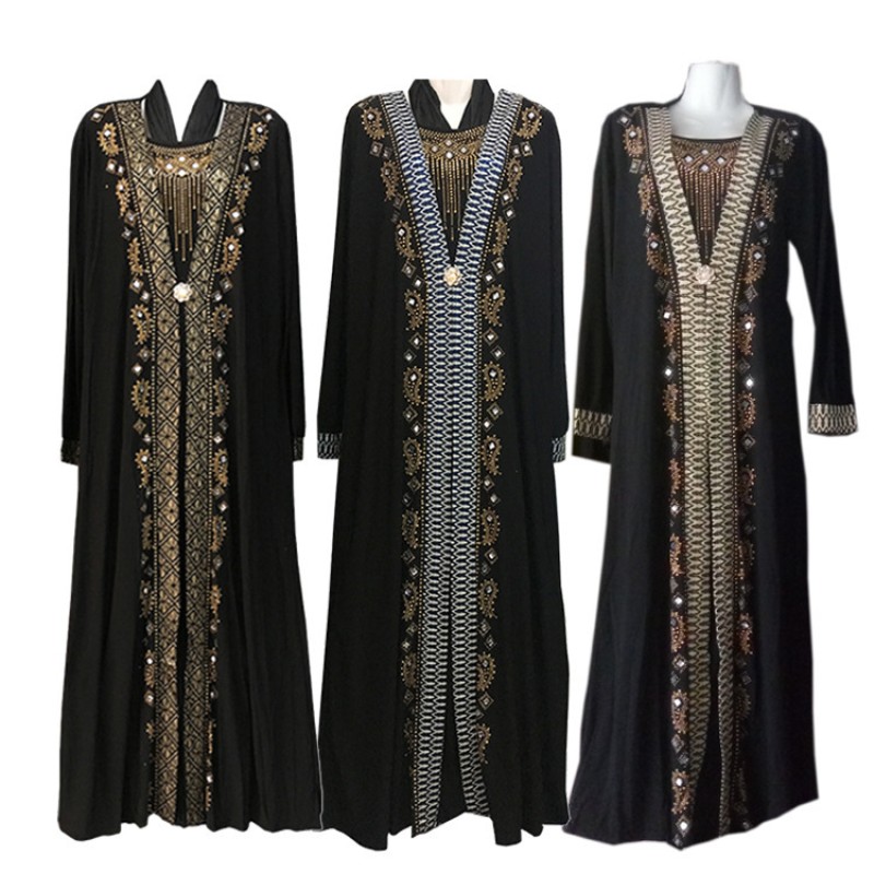 New design kaftan burqa fashion design dubai prayer robe abaya muslim dress with rhinestones skinny african dresses New design kaftan burqa fashion design dubai prayer robe abaya muslim dress with rhinestones skinny african dresses