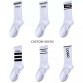 OEM moq fast sample oem custom logo crew socks Men Running Sport Socks, Cycle Athletic Custom Logo Basketball Socks