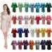 RTS Luxury 133 Colors  Women Bride Bridesmaid Satin Robe Wedding Party Morning Dress