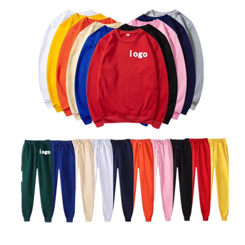 Wholesale 2 Piece Set Women Men's Jogger Set Blank Sublimation Crewneck Sweat Suits Custom Tracksuits Sweatpants And Hoodie Set Wholesale 2 Piece Set Women Men's Jogger Set Blank Sublimation Crewneck Sweat Suits Custom Tracksuits Sweatpants And Hoodie Set