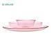 Clear glassware small round shape tempered glass dinner serving plate daily used kitchenware in home Clear glassware small round shape tempered glass dinner serving plate daily used kitchenware in home