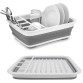 Collapsible Drying Dish Storage Rack, Dish Drainer Dinnerware Basket for Kitchen Counter RV Campers Portable Dinnerware Organize