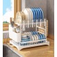JOYBOS Dish Drying Rack Dish Rack with Extra Drying Mat 2-Tier Dish Racks for Kitchen Counter Kitchen Organization