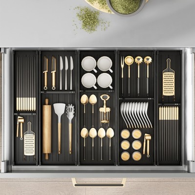 kitchen divider cutlery drawer storage box organizer household cabinet built-in partition knife fork chopsticks rack kitchenware