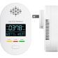 Carbon Monoxide Detectors,Plug in CO and Natural Gas Detector, Combination Gas & Carbon Monoxide Detectors for Travel with Temperature Humidity Display, 4 in 1 CO & Gas Detector for Home/Travel
