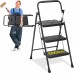 Simple Deluxe 3 Step Ladder, Step Stool Foldable, 800lbs Portable Ladder with Wide Anti-Slip Pedal, Step Stool for Adults, Lightweight Step Ladder for Home Kitchen and Outdoor Simple Deluxe 3 Step Ladder, Step Stool Foldable, 800lbs Portable Ladder with Wide Anti-Slip Pedal, Step Stool for Adults, Lightweight Step Ladder for Home Kitchen and Outdoor