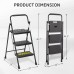 Simple Deluxe 3 Step Ladder, Step Stool Foldable, 800lbs Portable Ladder with Wide Anti-Slip Pedal, Step Stool for Adults, Lightweight Step Ladder for Home Kitchen and Outdoor Simple Deluxe 3 Step Ladder, Step Stool Foldable, 800lbs Portable Ladder with Wide Anti-Slip Pedal, Step Stool for Adults, Lightweight Step Ladder for Home Kitchen and Outdoor