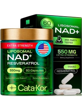 NMNH Supplement Alternative – Liposomal NAD+ Resveratrol – 30-Day Supply – Third-Party Tested – 60 Capsules – Advanced NAD+ Supplement