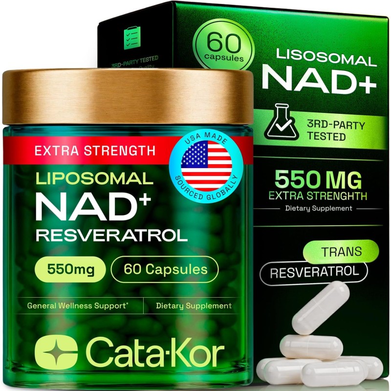 NMNH Supplement Alternative – Liposomal NAD+ Resveratrol – 30-Day Supply – Third-Party Tested – 60 Capsules – Advanced NAD+ Supplement NMNH Supplement Alternative – Liposomal NAD+ Resveratrol – 30-Day Supply – Third-Party Tested – 60 Capsules – Advanced NAD+ Supplement