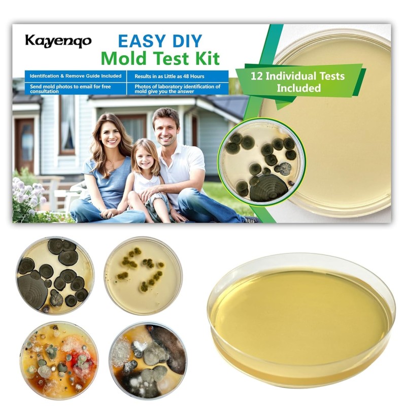 Mold Test Kit for Home - 12 Simple Detection Tests,Test HVAC System,Home Surfaces,& Indoor Air Quality Testing Kits,DIY Mold Detector at Home,Includes Detailed Mold Identification Guide,air Tester Mold Test Kit for Home - 12 Simple Detection Tests,Test HVAC System,Home Surfaces,& Indoor Air Quality Testing Kits,DIY Mold Detector at Home,Includes Detailed Mold Identification Guide,air Tester