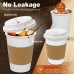 Ginkgo 100 Pack 12 oz Leak-Proof Coffee Cups with Lids and Sleeves Disposable To Go Hot Travel Paper Cups, Hot Chocolate, Cocoa, Coffee Bar Accessories Ginkgo 100 Pack 12 oz Leak-Proof Coffee Cups with Lids and Sleeves Disposable To Go Hot Travel Paper Cups, Hot Chocolate, Cocoa, Coffee Bar Accessories