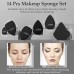 14 Pcs Makeup Sponge Set, Beauty Sponges Blender with 4 Pcs Powder Puff and 4 Pcs Mini Make up Sponges for Liquid,Foundation,Powder,Concealer,Cream (Black) 14 Pcs Makeup Sponge Set, Beauty Sponges Blender with 4 Pcs Powder Puff and 4 Pcs Mini Make up Sponges for Liquid,Foundation,Powder,Concealer,Cream (Black)