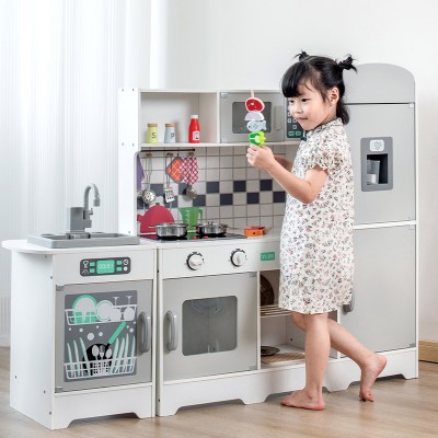 Wholesale Pretend Role Play Simulation Cooking Toy Wooden Kitchen Sets Toy